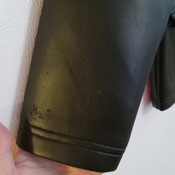 Hot Wheels Black faux leather jacket biker rocker look kids size 5/6 RARE - Picture 6 of 10